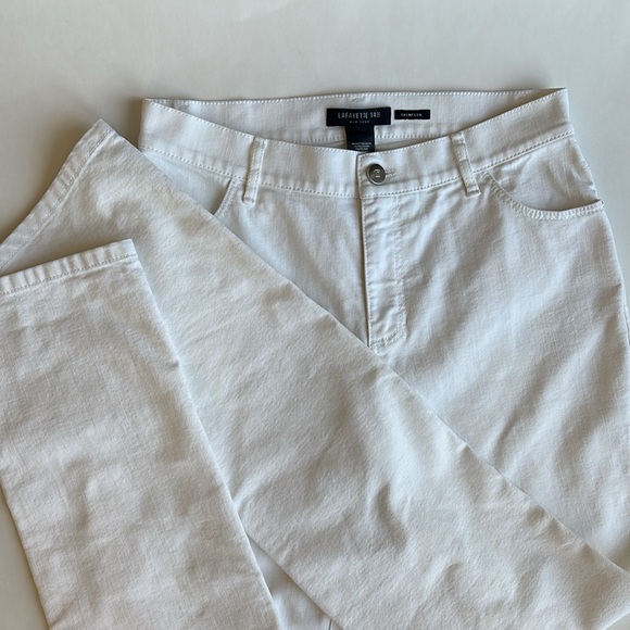 Lafayette 148 New York Pants - Lafayette 148 Thompson White Slim Fit Stretch Jean Pants Women’s Size 2